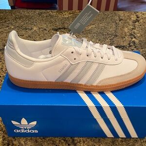 Adidas Samba White and Gum Sneakers
